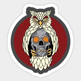 skull owl Sticker